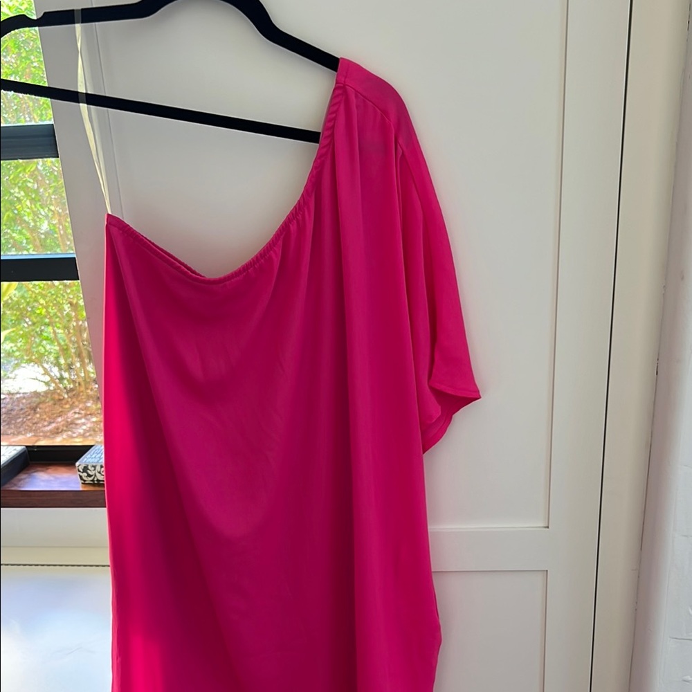 Vibrant Pink Off-Shoulder Top